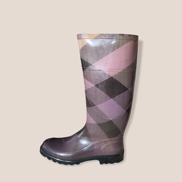 Burberry House Check Rain Boots 36 5.5 Rubber - Picture 4 of 5